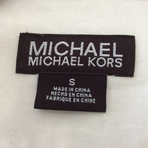 Michael Kors White Long Sleeve Button Up- Size Small - Picture 5 of 9